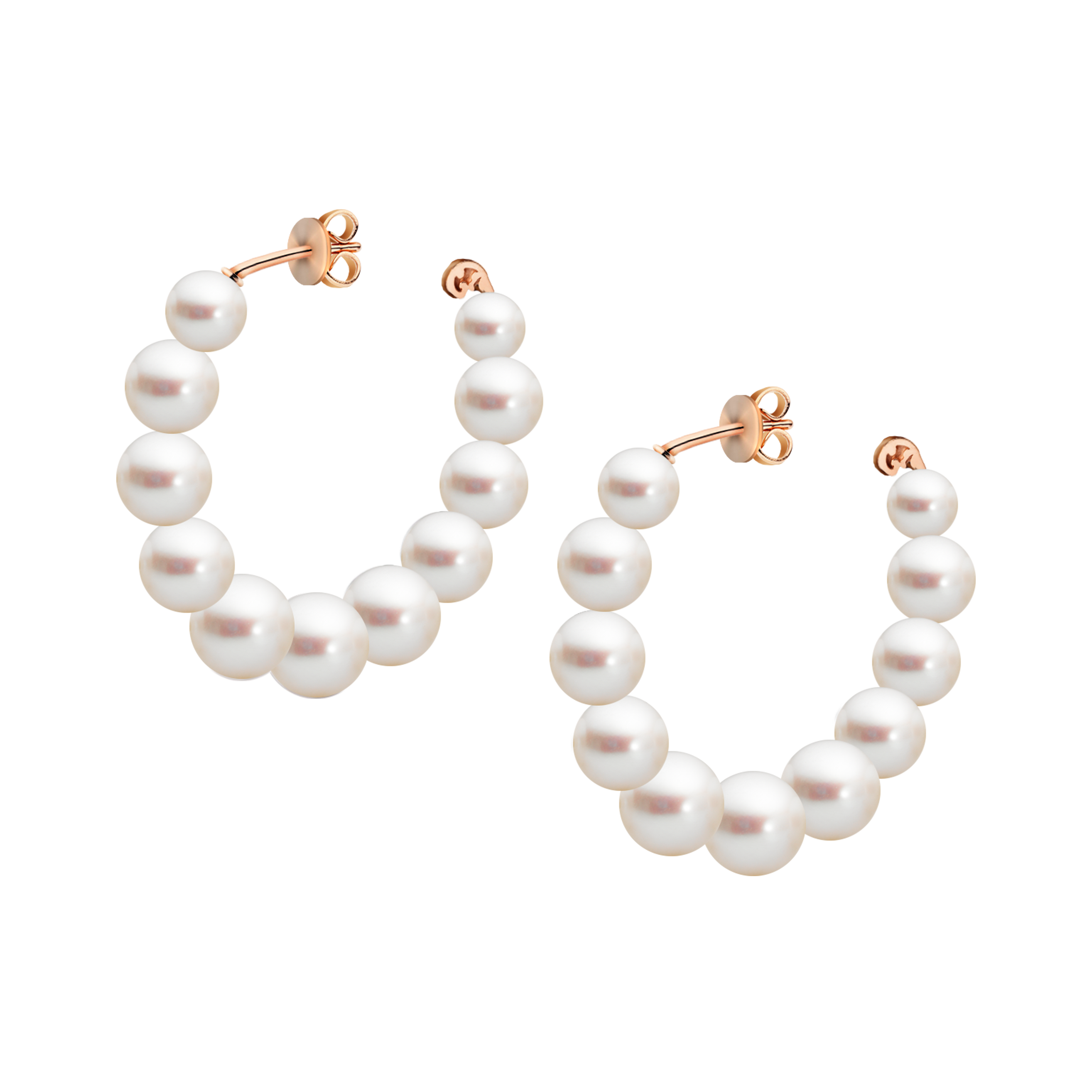 Hoop earrings pearl