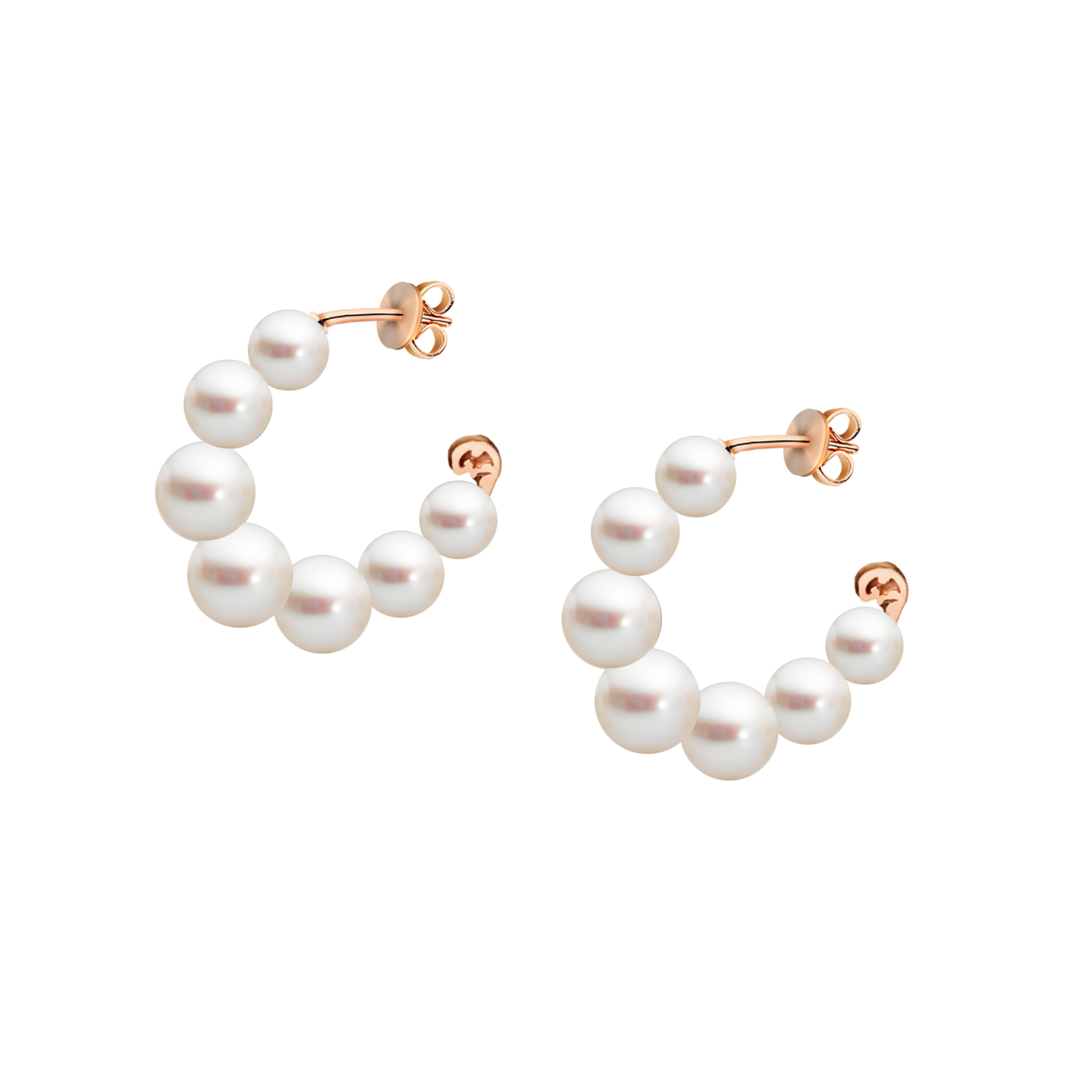 Hoop earrings pearl Piccolo