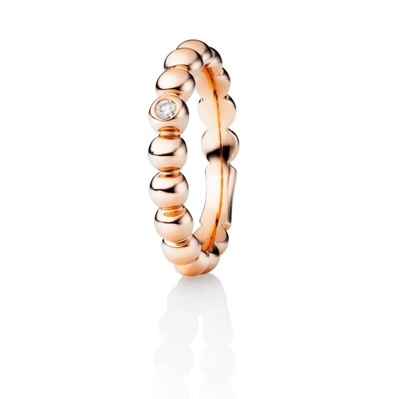 Ring "Fantasia" 750RG, 1 Diamant Brillant-Schliff 0.04ct TW/si