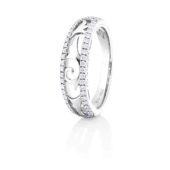 Ring "Sérail" 750WG, 48 Diamanten Brillant-Schliff 0.27ct TW/vs