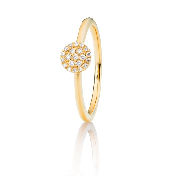Ring "Dolcini" 750GG, 21 Diamanten Brillant-Schliff 0.10ct TW/vs