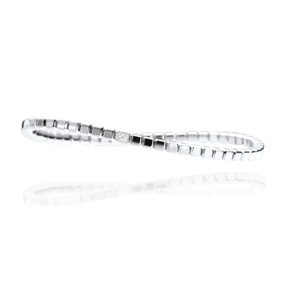 Armband "Flessibile" 750WG Würfel, 16 Diamanten Brillant-Schliff 0.11ct TW/vs1, Innenumfang 17.0 cm