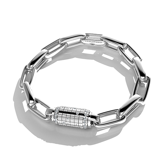 Armband "LOVELOCK 01" 750WG, 39 Diamanten Brillant-Schliff ca. 0.32ct TW/vs, Innenumfang 17.0 cm