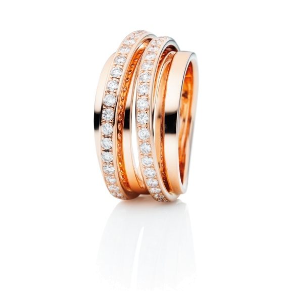 Ring "La Donna" 750RG, 40 Diamanten Brillant-Schliff 0.80ct TW/si