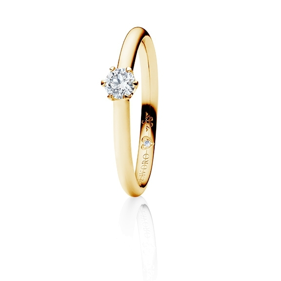 Ring "Endless Love" 750GG 6-er Krappe, 1 Diamant Brillant-Schliff 0.25ct TW/vs1, 1 Diamant Brillant-Schliff 0.005ct TW/vs1