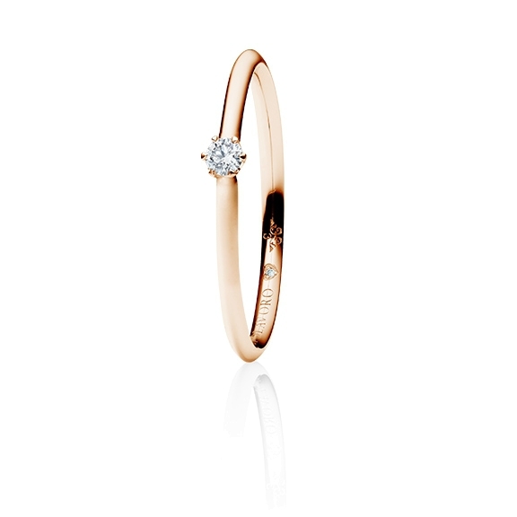 Ring "Endless Love" 750RG 6-er Krappe, 1 Diamant Brillant-Schliff 0.05ct TW/vs1, 1 Diamant Brillant-Schliff 0.005ct TW/vs1