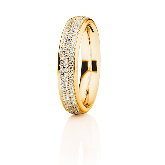 Ring "Fantasia" 750GG, 109 Diamanten Brillant-Schliff 0.44ct TW/si