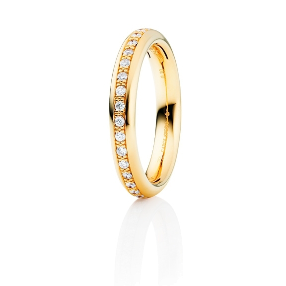 Ring "Fantasia" 750GG, 20 Diamanten Brillant-Schliff 0.20ct TW/si