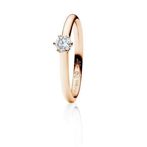 Ring "Endless Love" 750RG 6-er Krappe, 1 Diamant Brillant-Schliff 0.25ct TW/vs1, 1 Diamant Brillant-Schliff 0.005ct TW/vs1