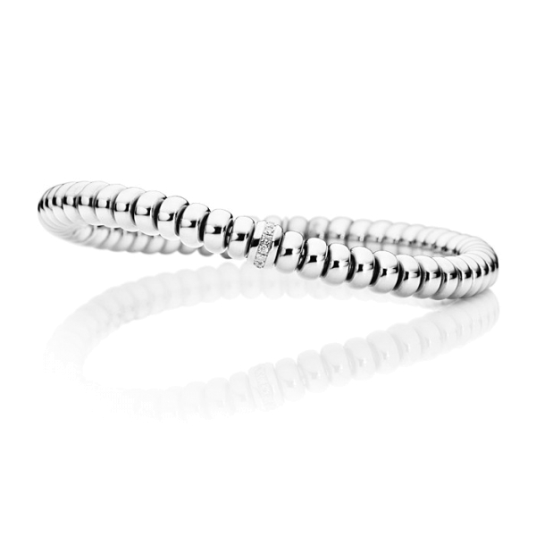 Armband "Flessibile" 750WG, 14 Diamanten Brillant-Schliff 0.11ct TW/si, Innenumfang 17.0 cm
