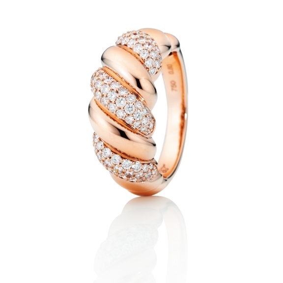 Ring "Seraphina" 750RG, 87 Diamanten Brillant-Schliff 0.79ct TW/vs