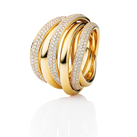 Ring "Cielo" 750GG, 357 Diamanten Brillant-Schliff 1.725ct TW/si